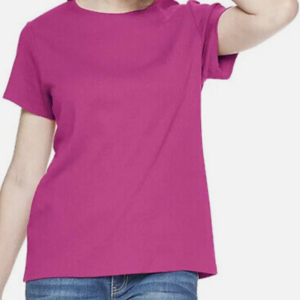 Women's Croft & Barrow Essential Crewneck Tee Berry colored Size XXL